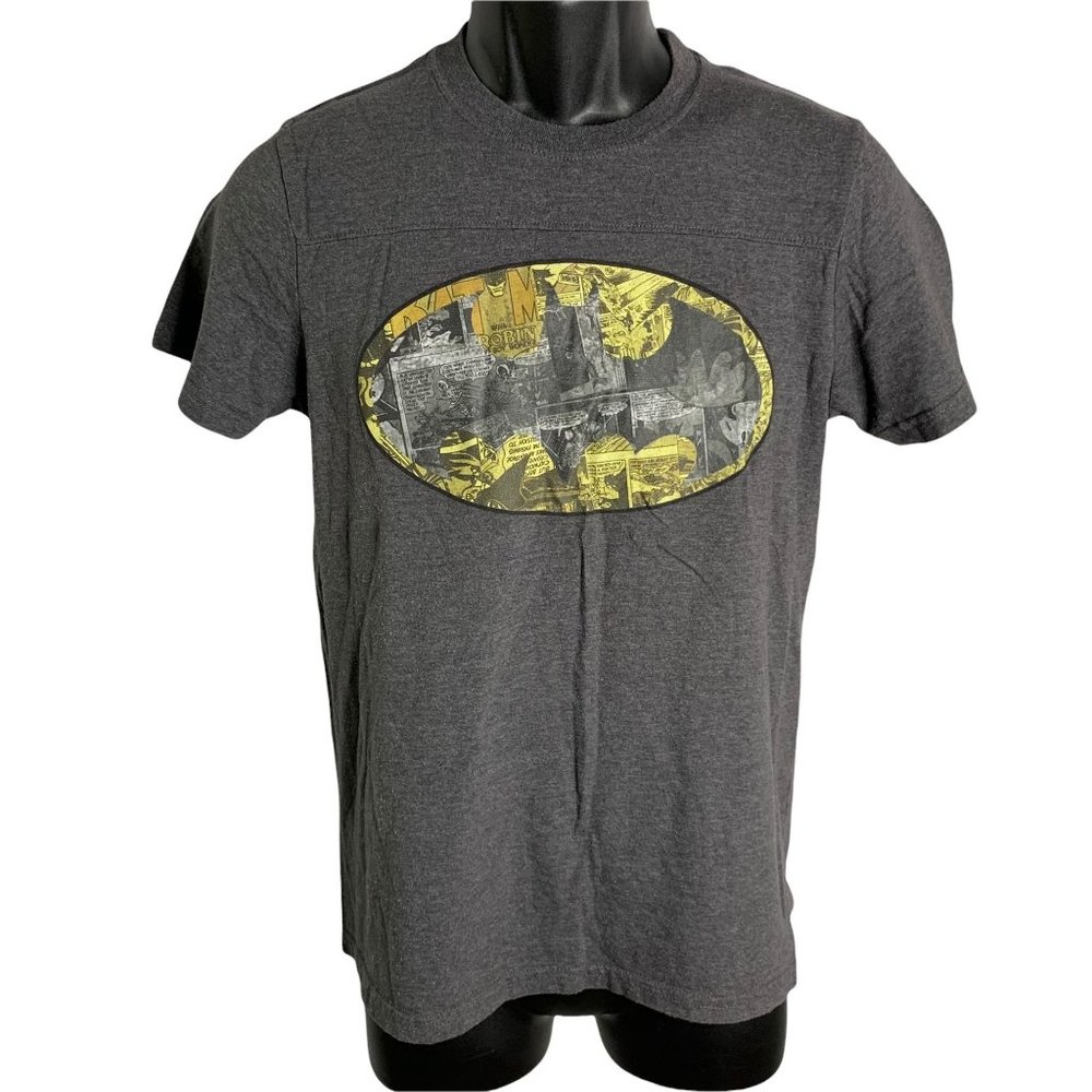 Batman Crewneck Graphic T Shirt XL Boys Grey Comic Short Sleeves Pullover